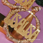 CLIP ON NAMEPLATE EARRINGS