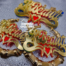 Load image into Gallery viewer, CERENA NAMEPLATE SET - (EARRINGS/NECKLACE)
