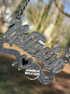 BLING NAMEPLATE NECKLACES