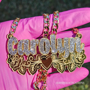 BLING NAMEPLATE NECKLACES