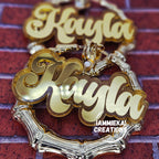 CLIP ON NAMEPLATE EARRINGS