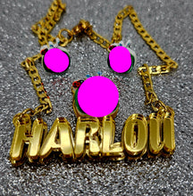 Load image into Gallery viewer, MY FAVORITE CHARACTER NAMEPLATE SET - (EARRINGS/NECKLACE)
