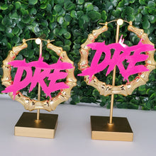Load image into Gallery viewer, DRE DAY NAMEPLATE EARRINGS
