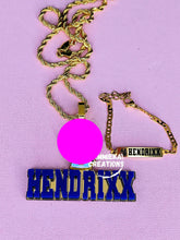 Load image into Gallery viewer, MY FAVORITE CHARACTER NAMEPLATE SET - (EARRINGS/NECKLACE)
