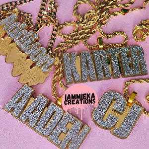 BLING NAMEPLATE NECKLACES
