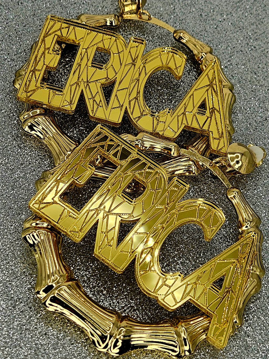 CLIP ON NAMEPLATE EARRINGS