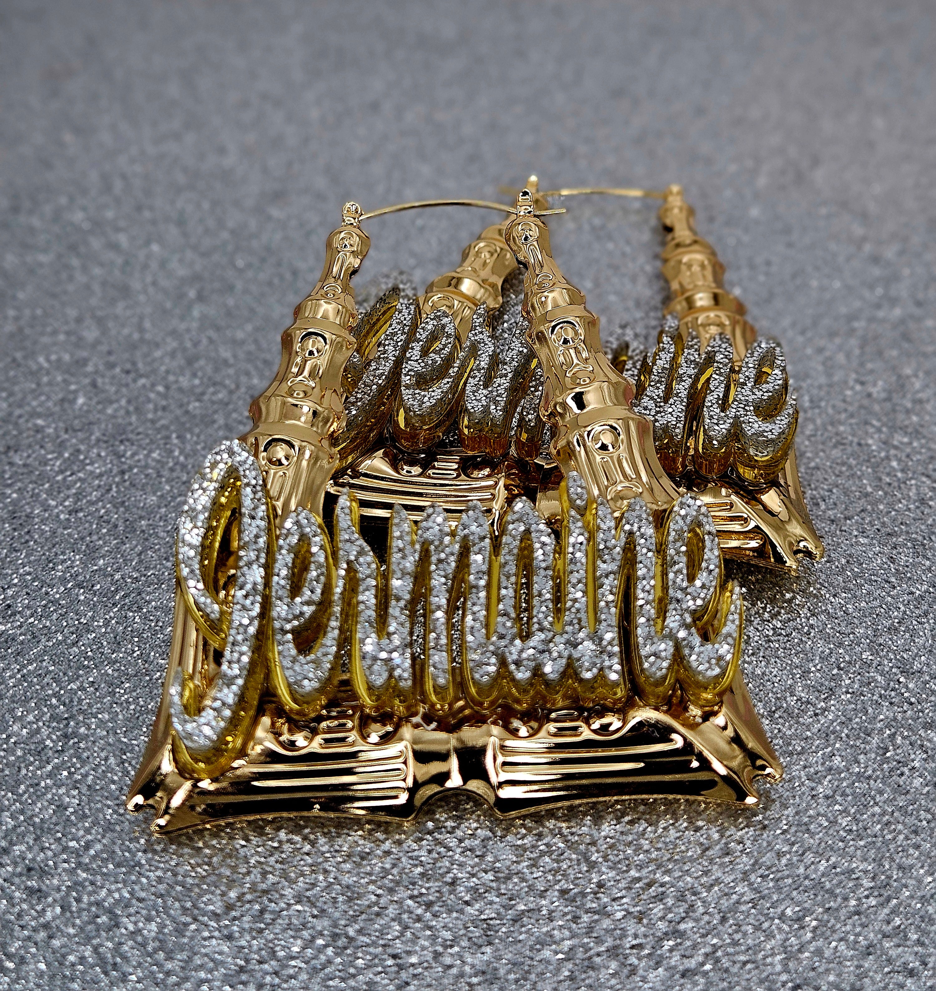 TOYKA NAMEPLATE EARRINGS