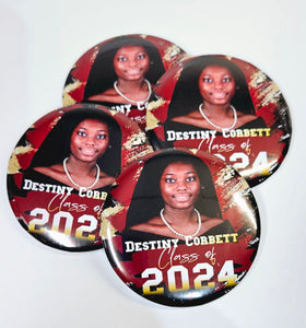 GRADUATE BUTTON PINS