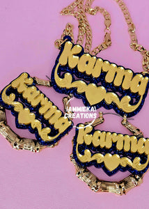 MY FAVORITE NAMEPLATE SET- EARRINGS AND NECKLACE