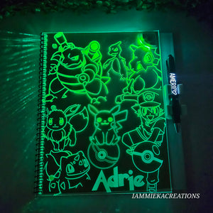 LED (LIGHT UP) ACRYLIC NOTEBOOK