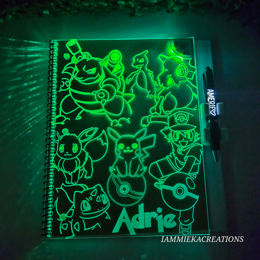 LED (LIGHT UP) ACRYLIC NOTEBOOK