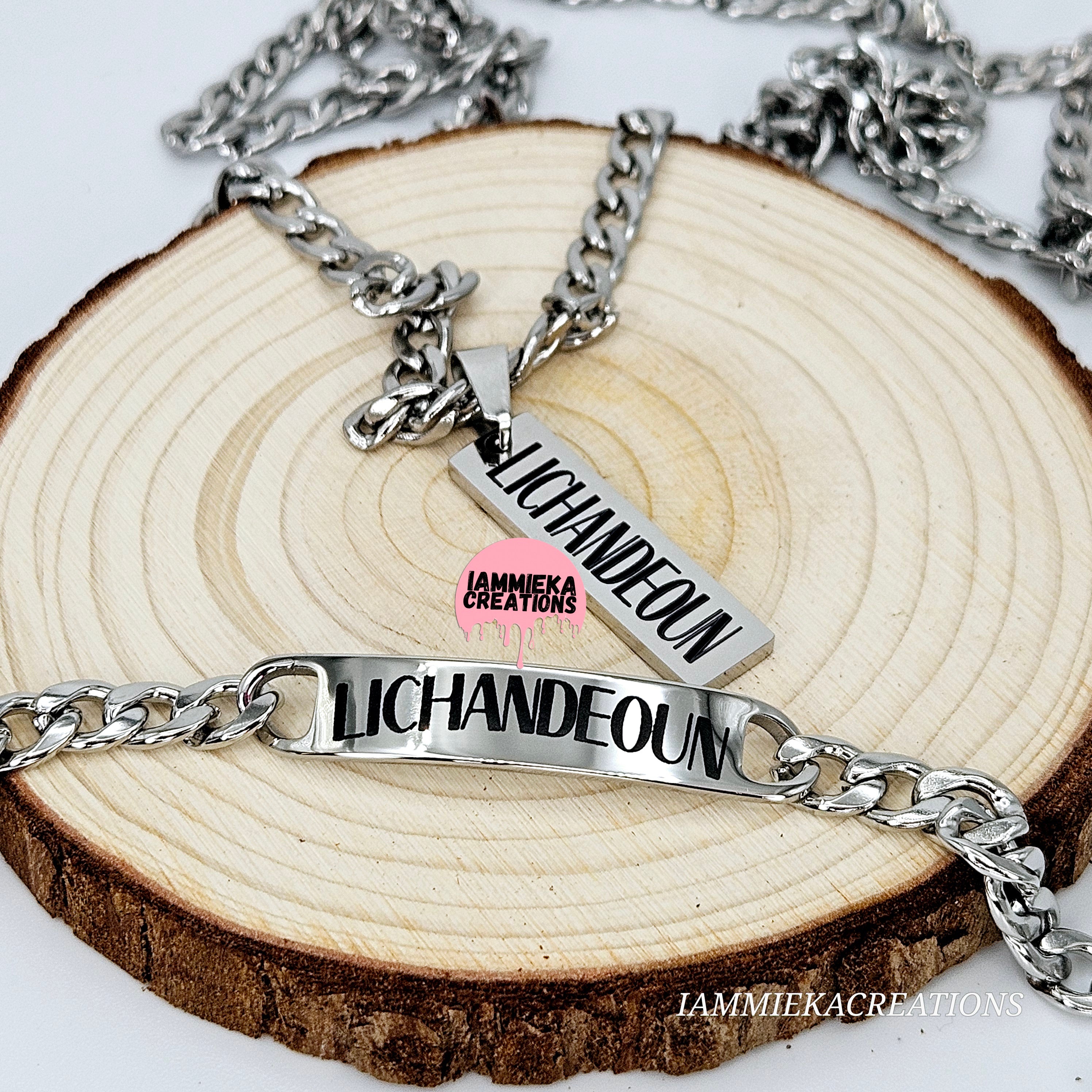 CUBAN STAINLESS STEEL SET  - VALENTINE SALE