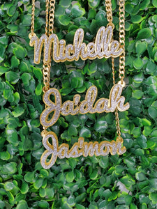 BLING NAMEPLATE NECKLACES