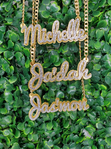 BLING NECKLACE NAMEPLATE NECKLACES  | IAMMIEKACREATIONS™