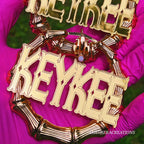 CLIP ON NAMEPLATE EARRINGS