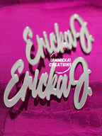 STUD NAMEPLATE EARRINGS