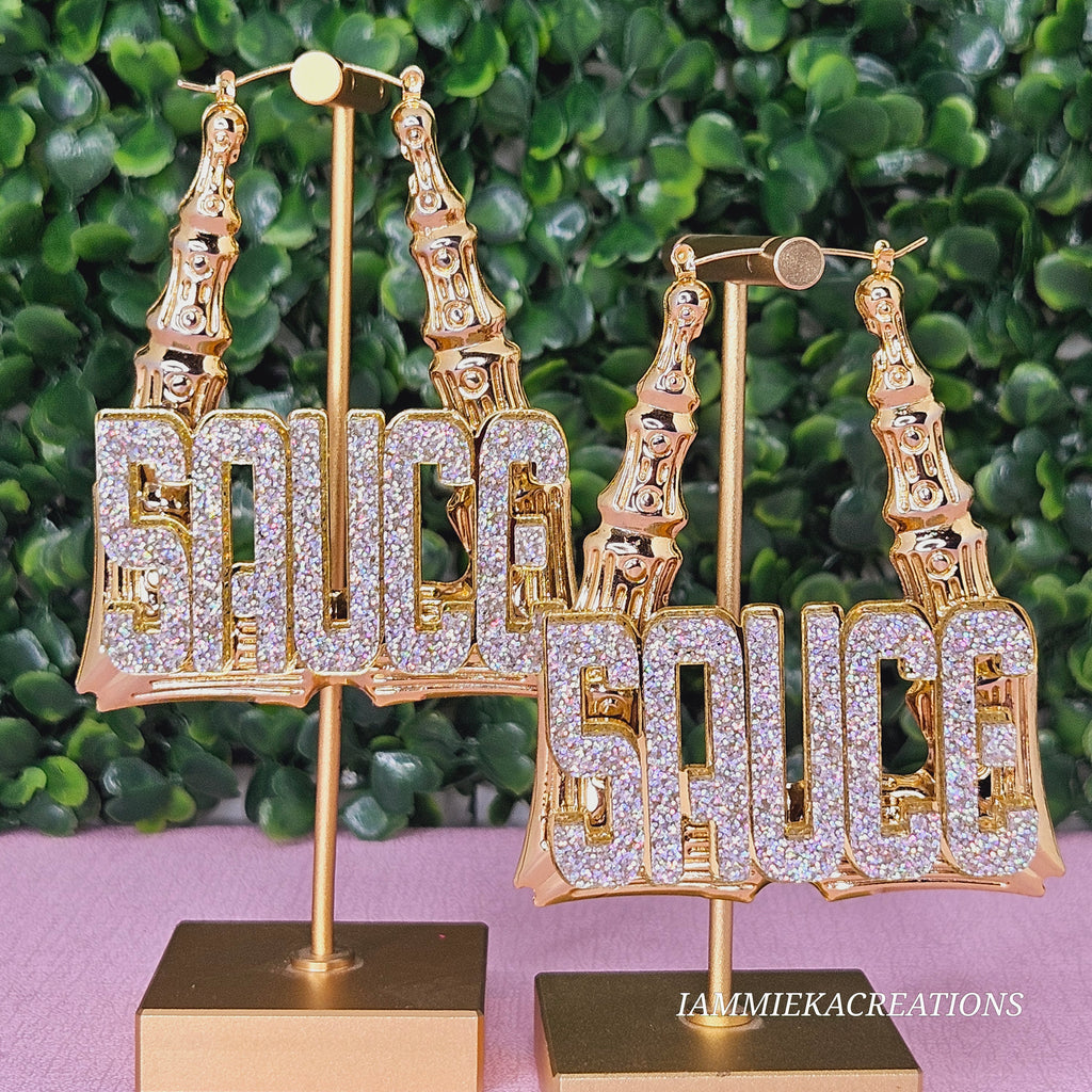 TOYKA NAMEPLATE EARRINGS
