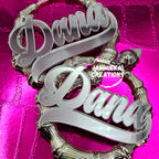 CLIP ON NAMEPLATE EARRINGS