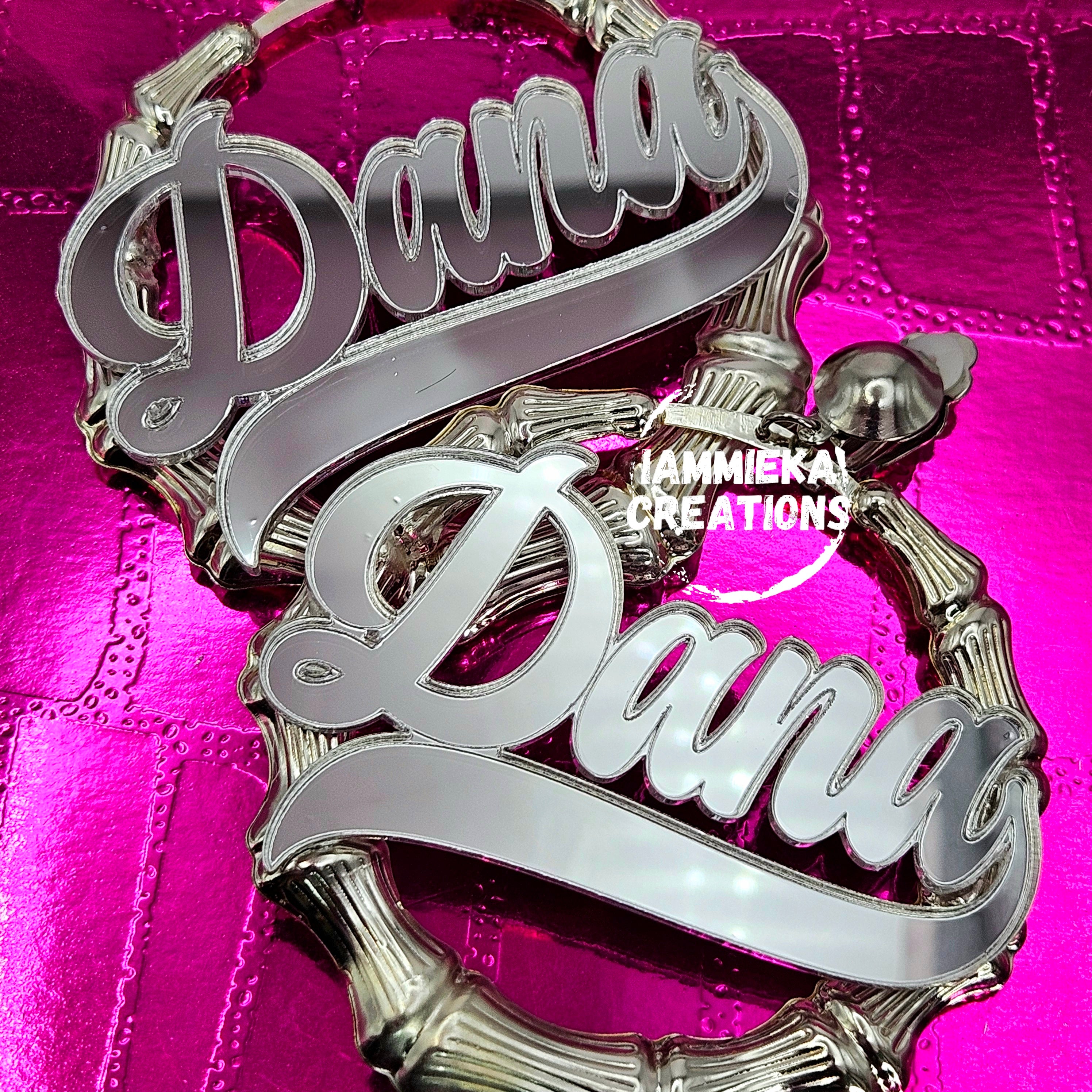 CLIP ON NAMEPLATE EARRINGS