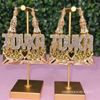 TOYKA NAMEPLATE EARRINGS