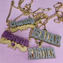 Load image into Gallery viewer, BLING NAMEPLATE NECKLACES

