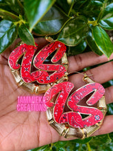 Load image into Gallery viewer, BANDANA STYLE NAMEPLATE EARRINGS
