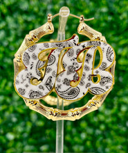 Load image into Gallery viewer, BANDANA STYLE NAMEPLATE EARRINGS
