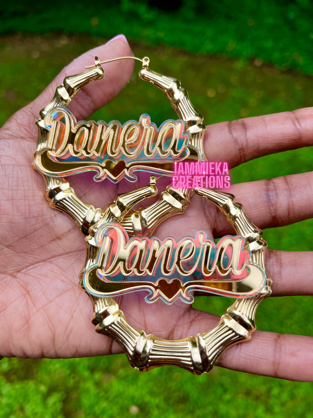 DANERA NAMEPLATE EARRINGS