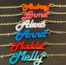 Load image into Gallery viewer, SIMPLE COLORS NAMEPLATE NECKLACE
