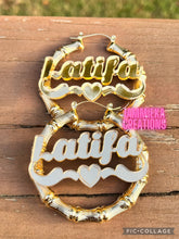 Load image into Gallery viewer, JUST MY NAME PLEASE NAMEPLATE EARRINGS
