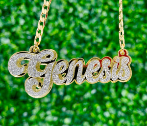 BLING NECKLACE NAMEPLATE NECKLACES  | IAMMIEKACREATIONS™