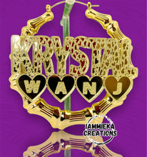 Load image into Gallery viewer, KRYSTAL KIDS NAMEPLATE EARRINGS
