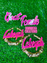 Load image into Gallery viewer, EARRINGS/KNUCKLE RING NAMEPLATE SET

