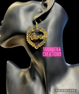 MOMMY AND ME NAMEPLATE EARRINGS