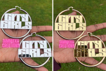 Load image into Gallery viewer, CITY GIRLS NAMEPLATE EARRINGS
