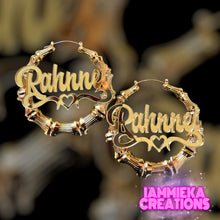 Load image into Gallery viewer, JUST MY NAME PLEASE NAMEPLATE EARRINGS
