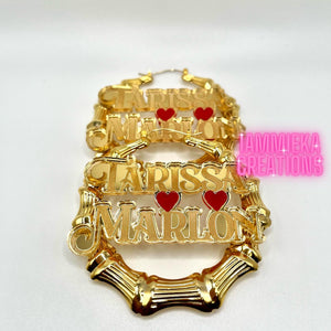 LOVERS/COUPLES EDITION NAMEPLATE EARRINGS