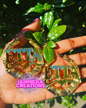Load image into Gallery viewer, JUST MY NAME PLEASE NAMEPLATE EARRINGS
