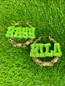 GRAFFITI NAMEPLATE EARRINGS