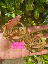 Load image into Gallery viewer, JUST MY NAME PLEASE NAMEPLATE EARRINGS
