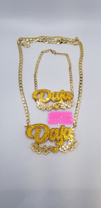 NECKLACE/BRACELET NAMEPLATE SET