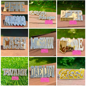 KNUCKLE (FINGER) NAMEPLATE RINGS