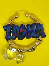 Load image into Gallery viewer, GRAFFITI NAMEPLATE EARRINGS
