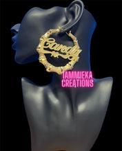 Load image into Gallery viewer, JUST MY NAME PLEASE NAMEPLATE EARRINGS
